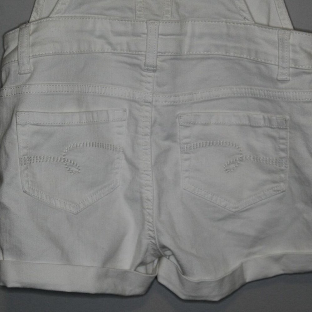 JUSTICE Overall Denim Shortalls Distressed H10316 - Picture 6 of 10